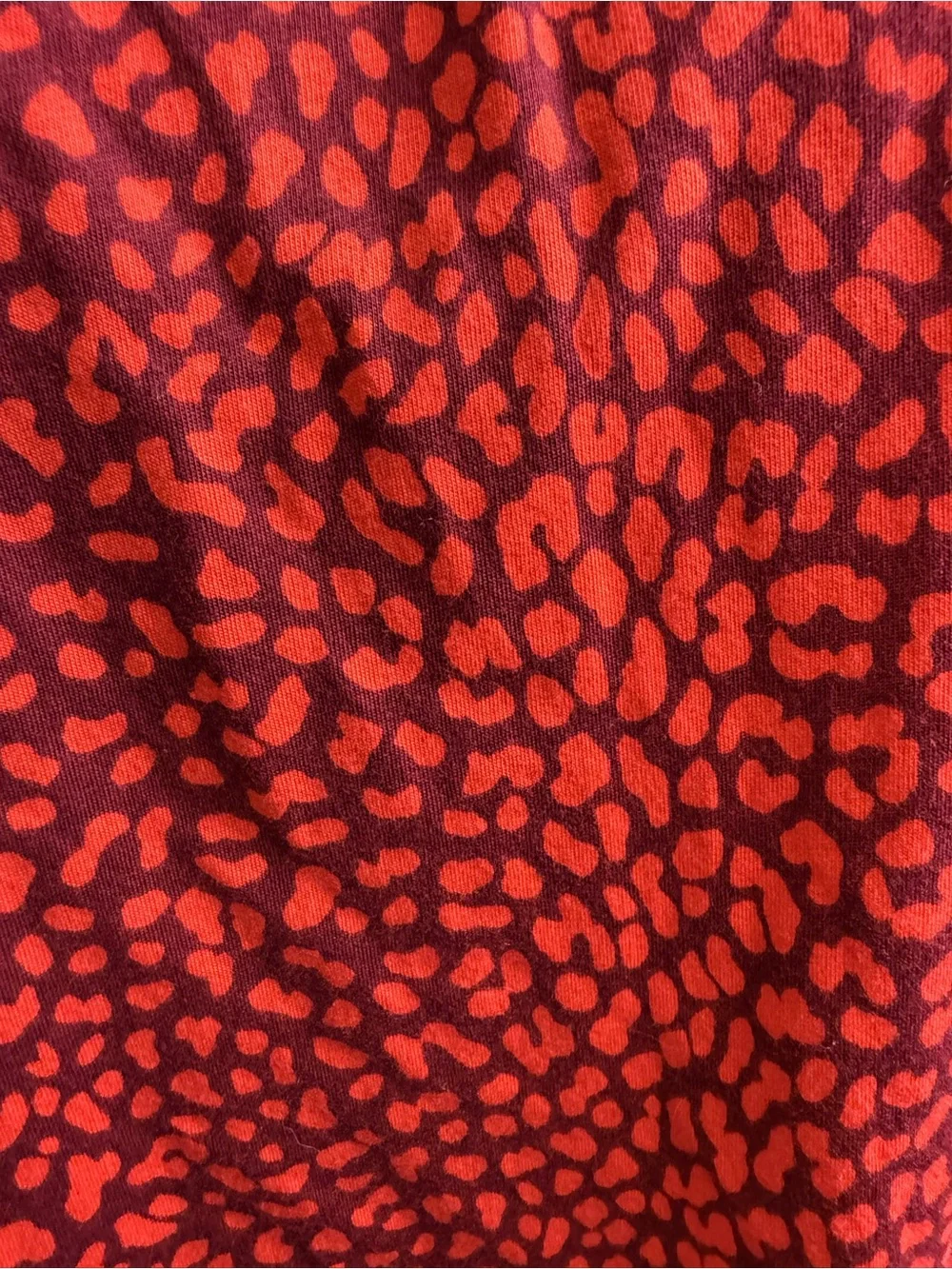 Michael Kors Red Printed Scoop Neck Blouse size medium
